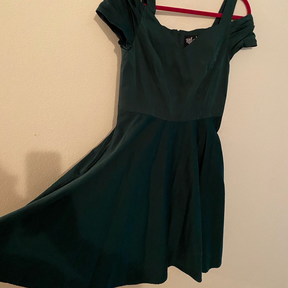 Hell Bunny Dark Green Mini Dress